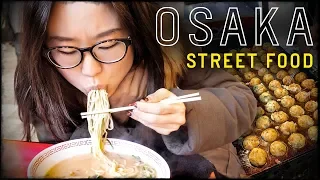 JAPANESE STREET FOOD in Osaka at Dotonbori Street