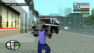 GTA San Andreas - SMG Skill (MP5) - reaching Hitman Level - very beginning of the game - video #2