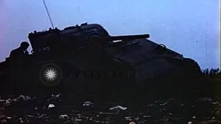 US Marines work on a tank and carry ammunition in Saipan, Mariana Islands during ...HD Stock Footage