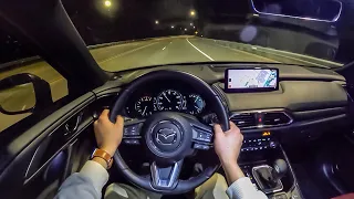 2022 Mazda CX-9 Carbon Edition - POV Night Drive (Binaural Audio)