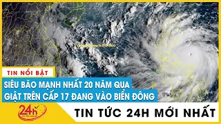 Tin tức 24h mới.Tin trưa 26/9 Cập nhật bão Noru quần thảo đất liền Quảng Ngãi Huế liên tục trong 4h