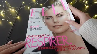 French ASMR Magazine (Close Whispering, Page Turning, Tracing, Paper Sounds)