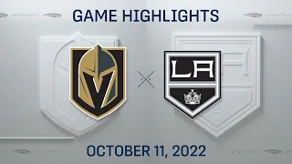 NHL Highlights | Golden Knights vs. Kings - October 11, 2022