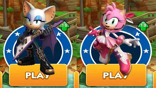 Sonic Dash - Popstar Amy vs Rockstar Rouge New Characters Unlocked Event vs All Bosses Zazz Eggman