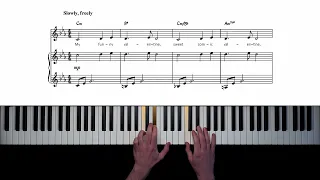 My Funny Valentine (Jazz Standard) | EASY Piano Tutorial + Sheet Music