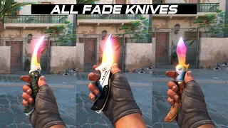 CS2 All Fade Knives - In Game showcase [4K60FPS]