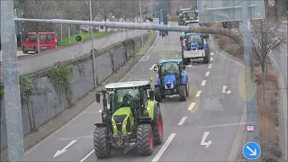 Protestfahrt der Bergsträßer Bauern