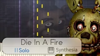 Die in a Fire - The Living Tombstone - |SOLO PIANO TUTORIAL w/LYRICS| -- Synthesia HD