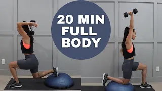 20 MIN Full Body Workout// Bosu Ball | Angelique Clark