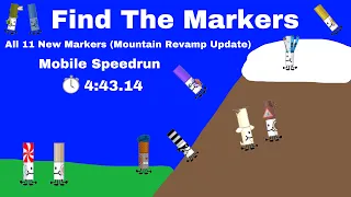 All 11 New Markers (Mountain Revamp Update) | Mobile Speedrun | 4:43.14 | Find The Markers
