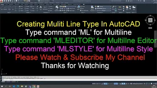Multiline Commands in AutoCAD | AutoCAD Tutorial for Beginners