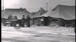 Planes and soldiers of United States Army Air Force at their base in the Japanese...HD Stock Footage