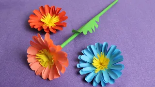 PAPER FLOWER DIY - ЦВЕТЫ ИЗ БУМАГИ