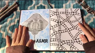 ASMR - My Art Journal Tour (part 2/3) paper sounds, page turning (whispering)