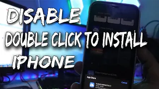 How To Disable Double Click to install Apps in iPhone