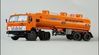 КАМАЗ-54112 + ПРИЦЕП НЕФАЗ-96742 SSM КРИВОВАТЫЙ БЕНЗОВОЗ 1:43