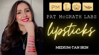 Pat McGrath Lipsticks for Medium/ Tan skins!!💄💋 Natural light swatches✨comparisons, and more!✨💛