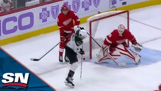 Nick Schmaltz Shows Off Hand-Eye With Awesome Deflection Vs. Red Wings