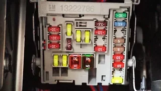 Opel Astra J cabin fuses and OBD2 port location