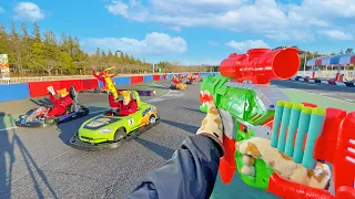 Nerf War | Amusement Park Battle 29 (Nerf First Person Shooter)