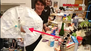 Michael makes a **** from tinfoil during fed vs valkyrae baking challenge