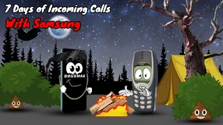 7 Days of Incoming Calls with Samsung Galaxy. Cartoon Animation