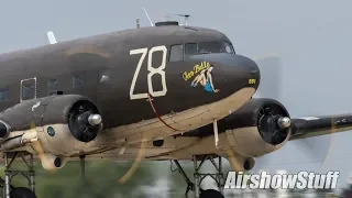 D-Day Squadron C-47 Formation Flyovers - EAA AirVenture Oshkosh 2018