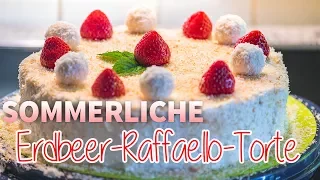 Sommerliche Erdbeer Raffaello Torte - einfach selbermachen