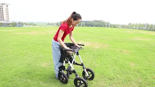 Lightweight outdoor rollator with 12inch pneumatic wheel for all terrain