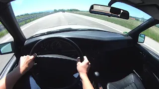 1987 MERCEDES-BENZ 190 W201 2.6 POV Probefahrt auf der AUTOBAHN