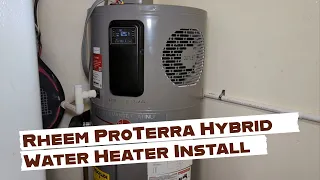 Installing Rheem ProTerra Hybrid Water Heater