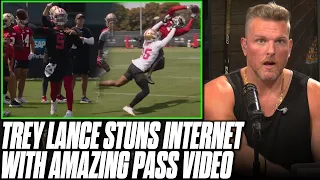 Trey Lance Stuns Internet With INSANE Training Camp Pass | Pat McAfee Reacts