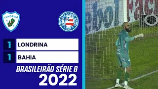 Melhores momentos | Londrina 1x1 Bahia | Série B 2022 - 25ª Rodada (Sportv Premiere)