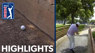 Michael Block’s incredible par save from a bridge at Charles Schwab