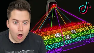 Ich teste eine LASER-TASTATUR(es funktioniert)😍 Ich probiere Virale TikTok Lifehacks ZUM NACHMACHEN