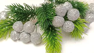 Хрустальные ягоды за 1 минуту. Рождественский декор своими руками. DIY Christmas decor.