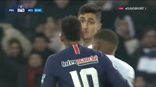 Strasbourg player tackles neymar, he takes his revenge by HUMILIATING (sombrero).