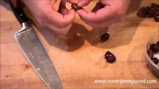 How to Pit an Olive - NoRecipeRequired.com