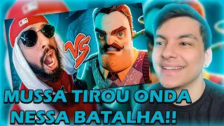 (MUSSA HUMILHOU!!) REACT Hello Neighbor Vs. Mussa - Batalha com Games