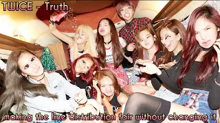 TWICE - Truth, making the line distribution fair without changing it