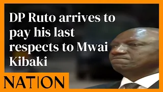 DP Ruto arrives at parliament buildings to pay his last respects to Mwai Kibaki