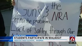 Hundreds of students at Wekiva High School participate in walkout
