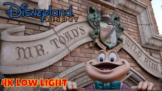 4K Mr. Toad's Wild Ride | Low Light Dark Ride Disneyland California