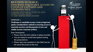 Challenges to equitable access: legal & equity considerations for vaccines and therapeutics in LMICs