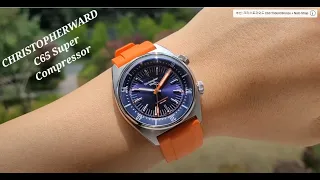 christopherward C65 Super Compressor + orange Rubber Strap