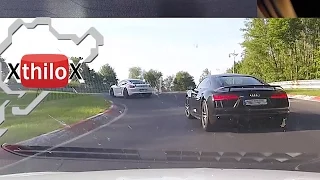 new Audi R8 V10 plus + Porsche GT4 + Seat Leon Cupra - Nürburgring Nordschleife BTG Touristenfahrten