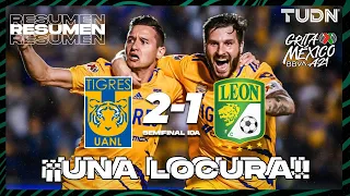 Resumen y goles | Tigres 2-1 León | Grita México BBVA AP2021 - Semifinal IDA | TUDN