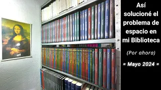 Así se ve mi Biblioteca ahora que hice espacio para 120 Libros adicionales