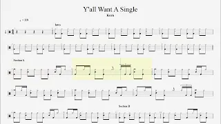 Korn - Y'all Want A Single drum tab, score, sheet music