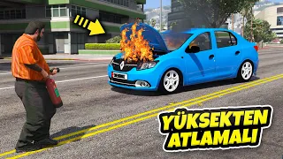 Tüplü Ucuz Arabalar Yüksekten Atlamalı Sağlamlık Testinde - GTA 5